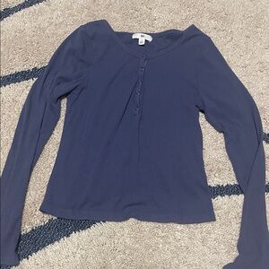 Brandy Melville Navy Long Sleeve Tee